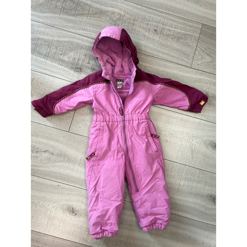 REI Pink Snowsuit  Insulated Fleece Lined One Piece Winter Bunting‎ Toddler 2T